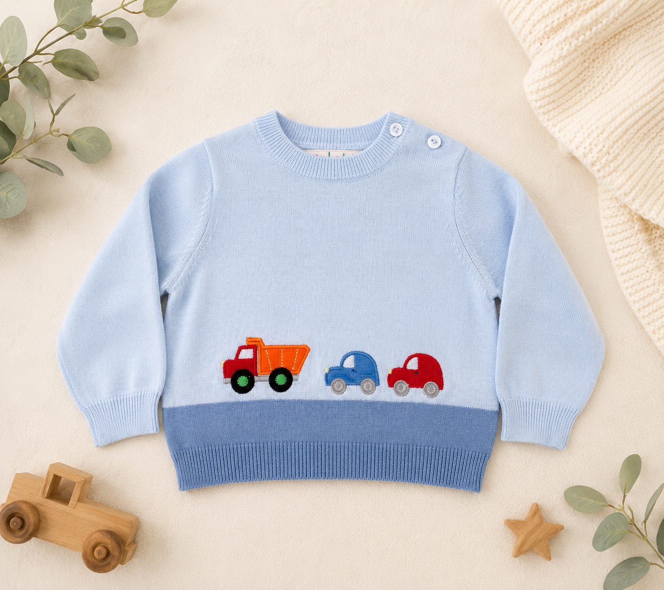 🚜 Little Builder Sweater