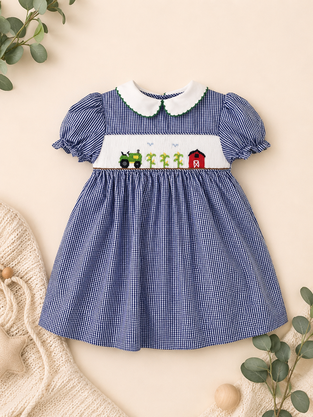 🌾 Bluebell Farm Smocked Dress